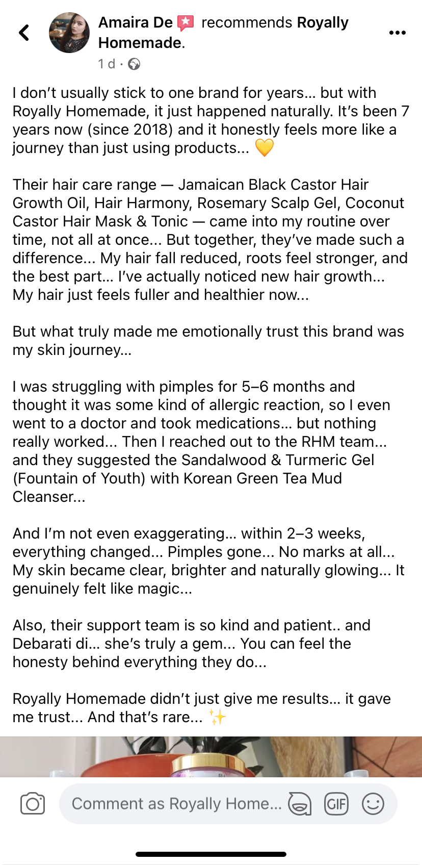 Amaira De — 7 years with Royally Homemade hair & skin journey