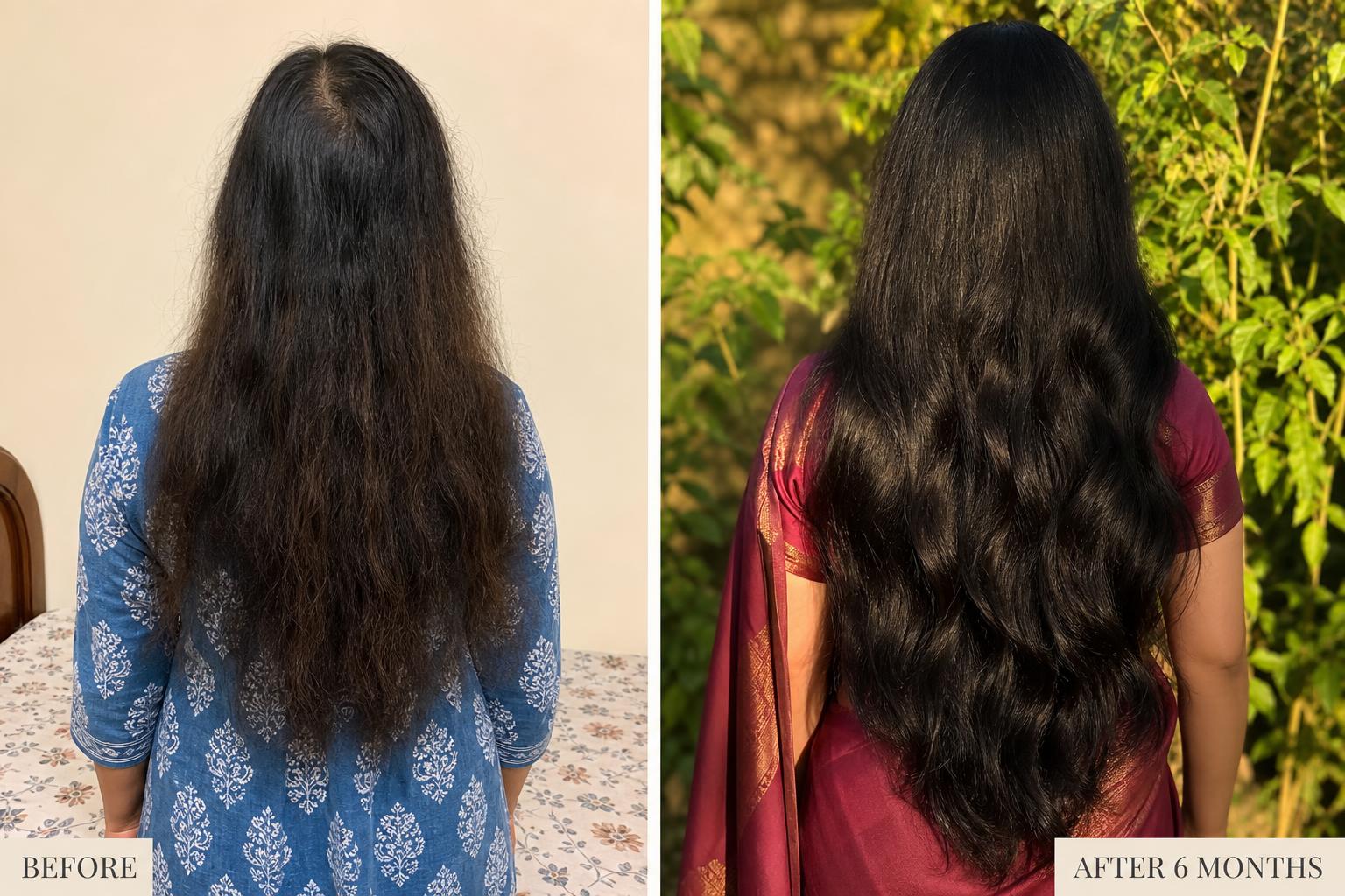 Hair Ritual before and after — real customer transformation